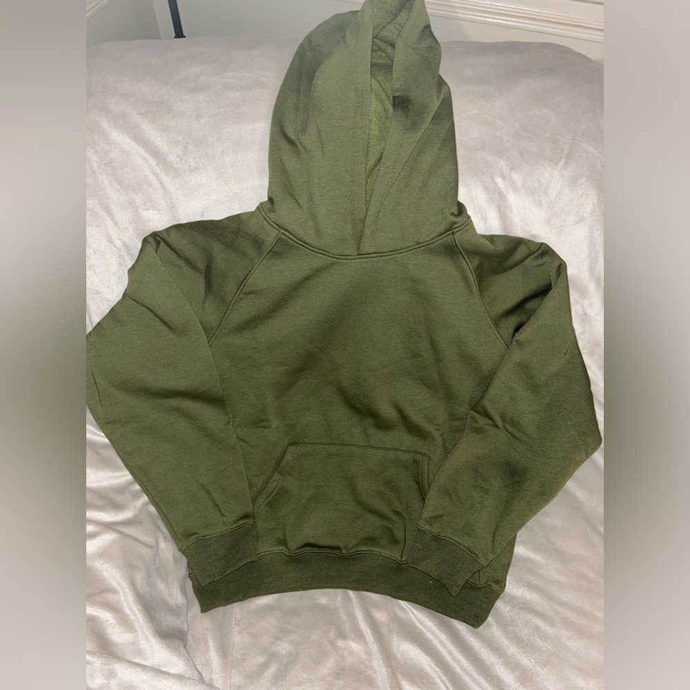Solid Basic Fleece Letter Oversized Hoodie